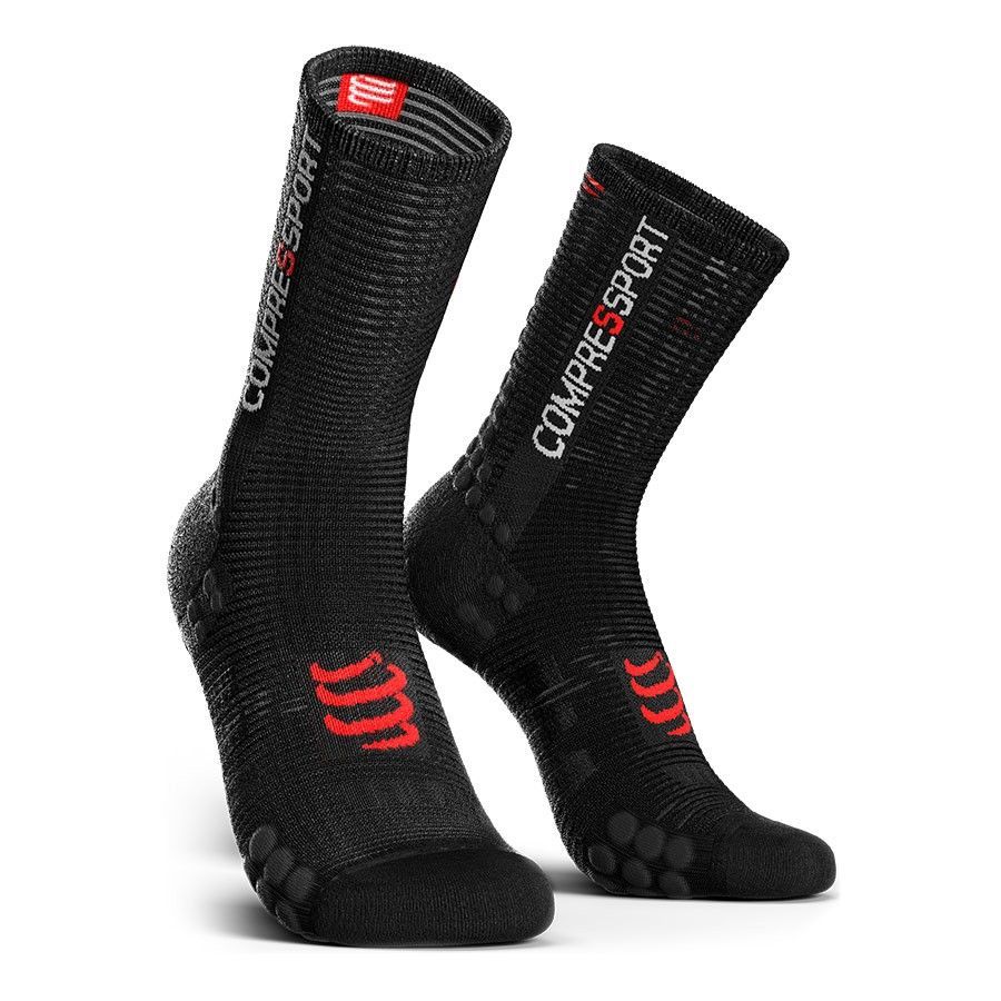 Calcetines Compressport ProRacing Socks Bike V3 Negro