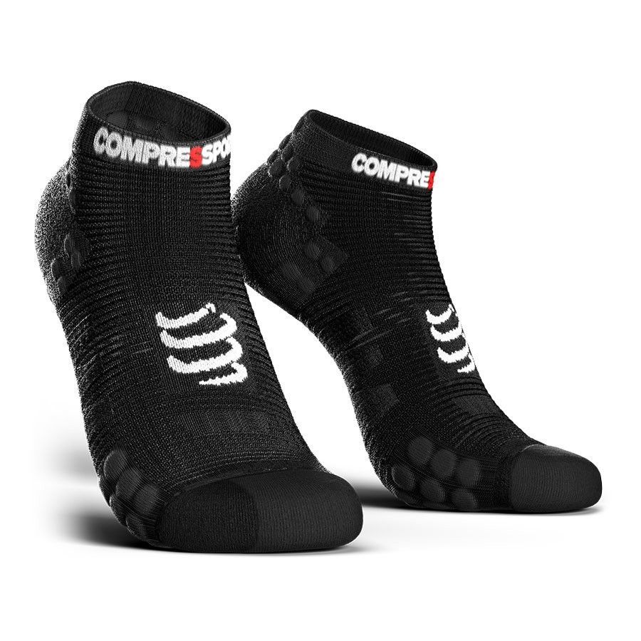 Calcetines Compressport ProRacing Socks Run Low V3 Negro