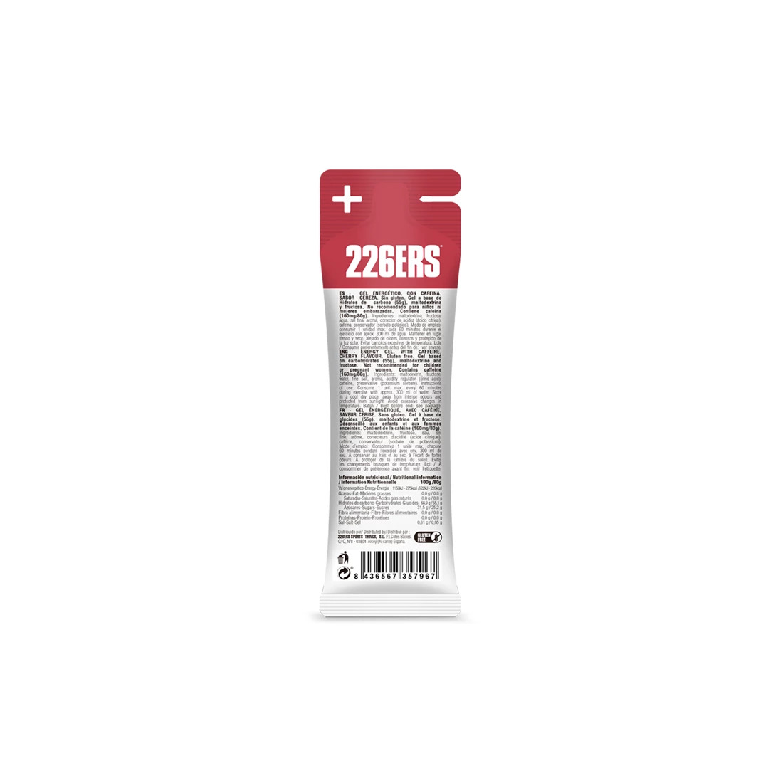 226 High Fructose Gel Cherry 160mg Cafeína