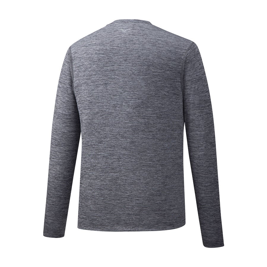 Camiseta Manga Larga Mizuno Impulse Core LS Tee Hombre Gris