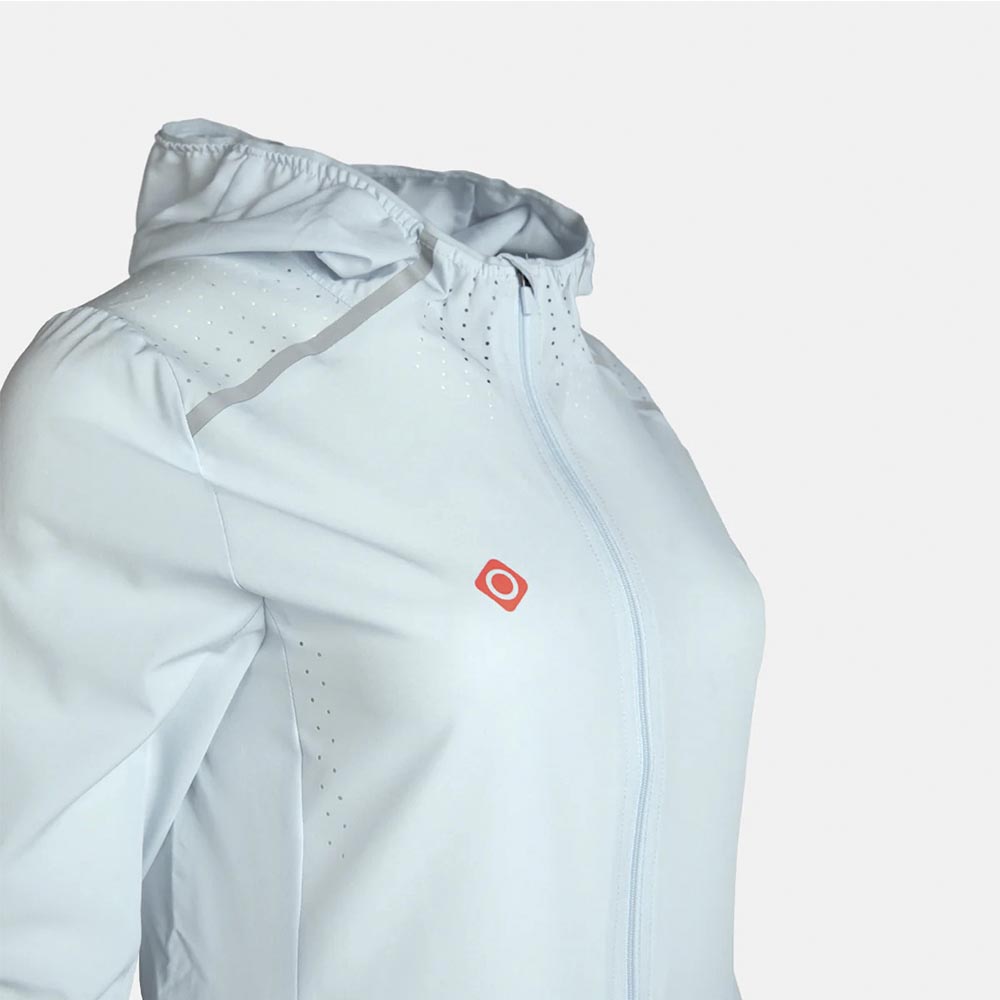 Chaqueta Cortavientos Izas Con gorro Arasal Mujer Light Blue
