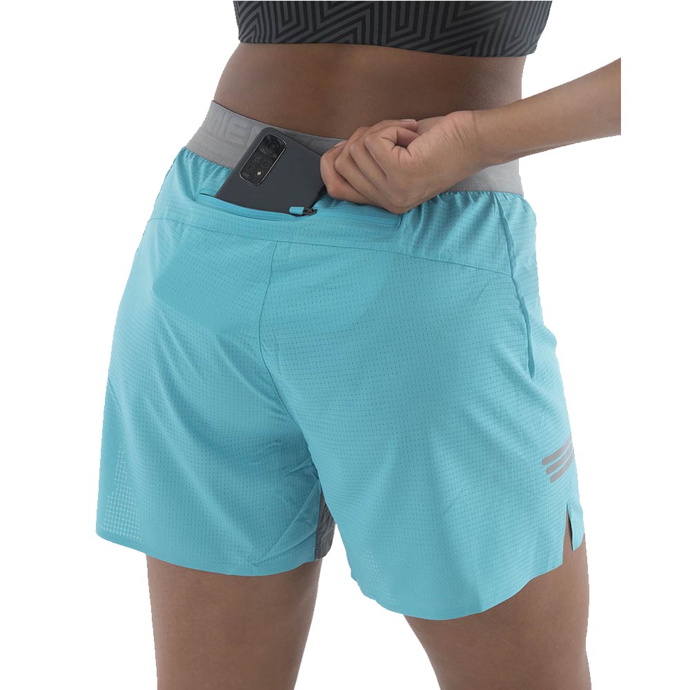 Pantalón Corto Técnico Mujer Pimiento Negro - Color  Azul