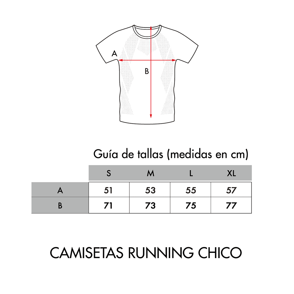 Guia tallas camiseta hombre