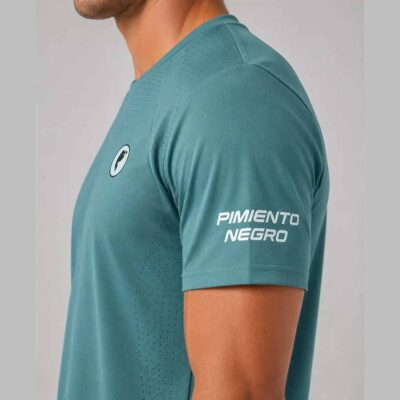 Camiseta Técnica Pimiento Negro Petróleo Hombre